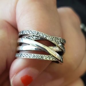 🎄1 hr sale🎄🎄Pandora Polished Lines sz 52 🎄🎄